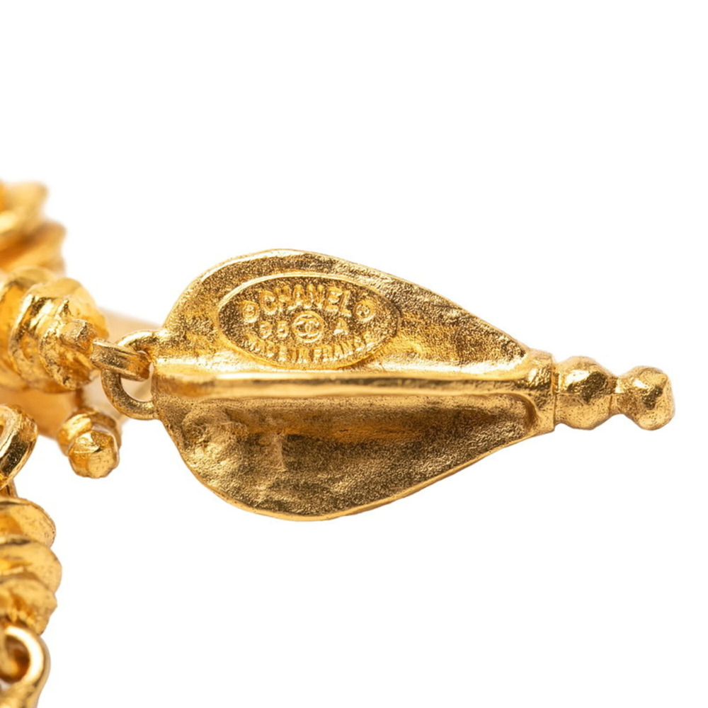CHANEL Authentic Vintage Gold Logo Brooch - Picture 3 of 3